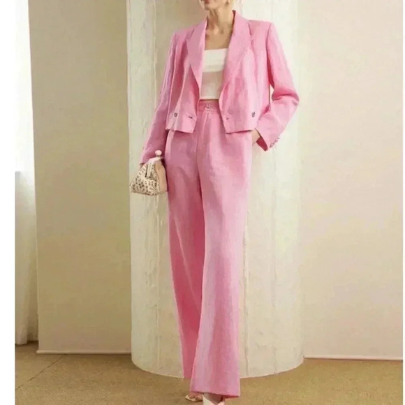 PREMIUM SOLID FOLD PLEATED STRAIGHT LEG SUIT PANTS - Picture 9 of 12